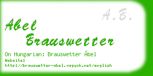 abel brauswetter business card