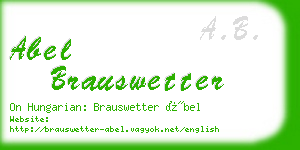 abel brauswetter business card